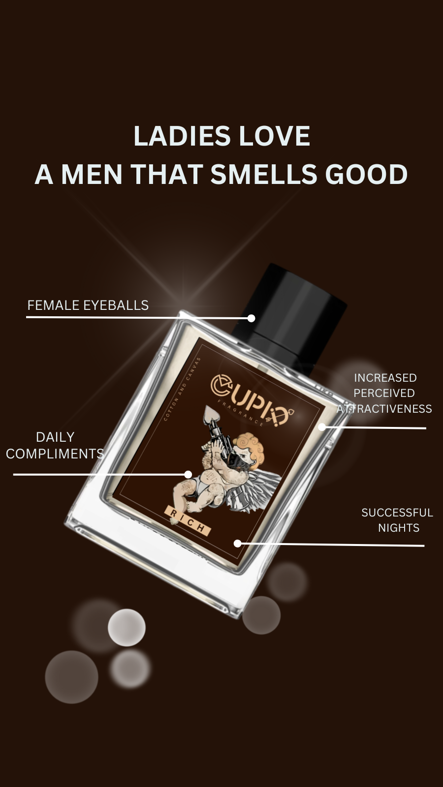 CUPID RICH FRAGRANCE ORIGINAL Cologne for Men , Long Lasting Fragrances 50ML (20)