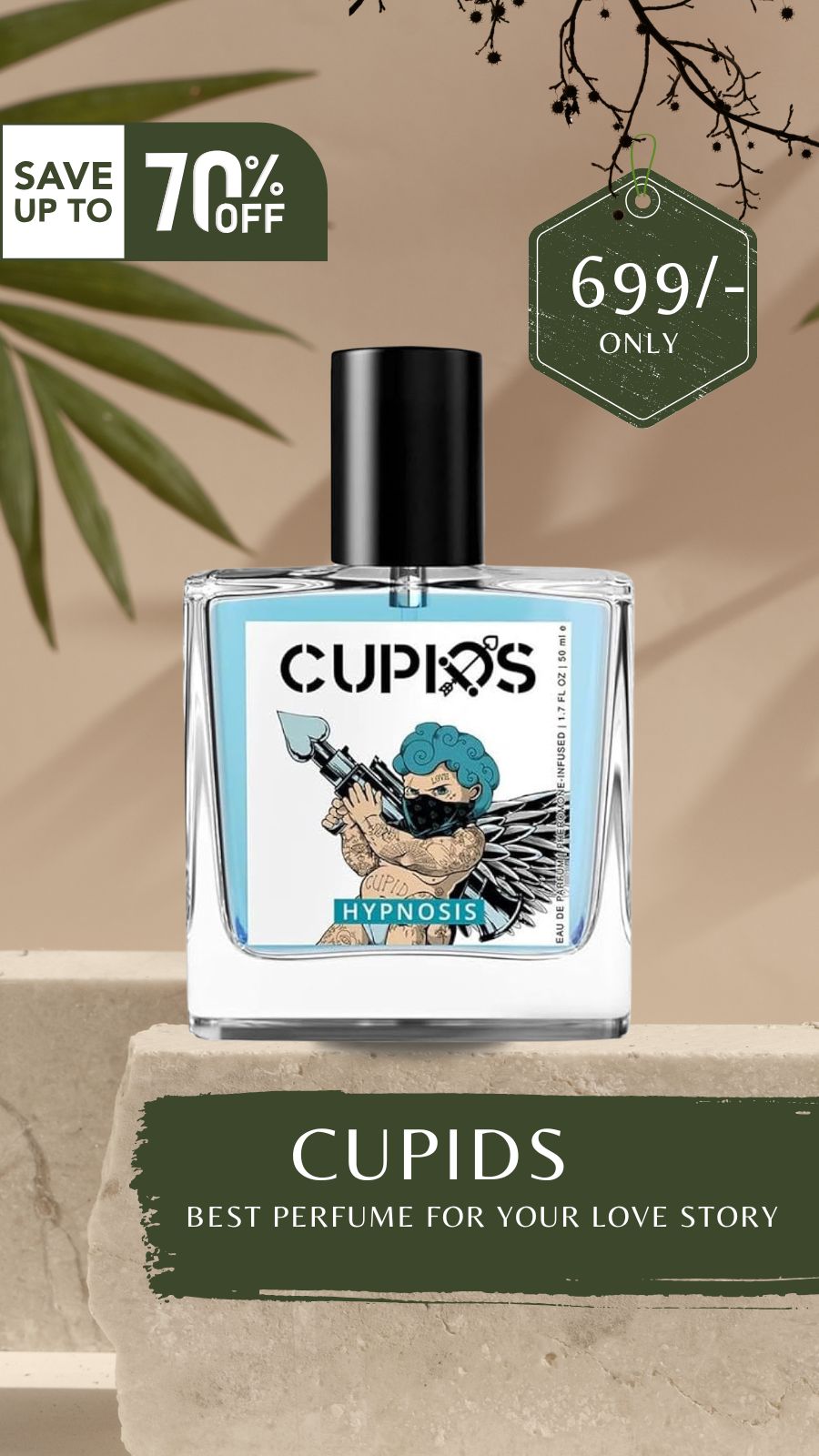 CUPID FRAGRANCE ORIGINAL Cologne for Men , Long Lasting Fragrances 50ML