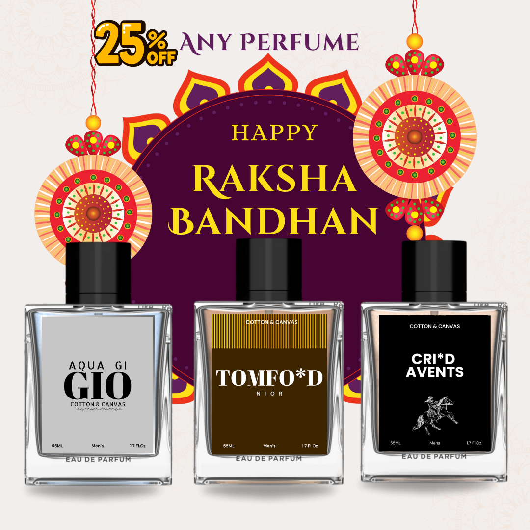 Raksha Bandhan Special Perfume Gift – 25% OFF (Cotton & Canvas)