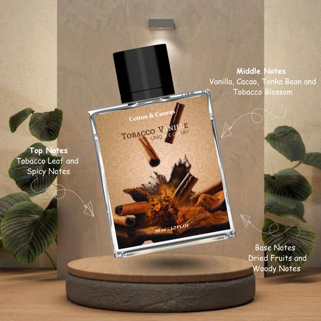 Tobacco Vanille Perfume for Men – Spicy Tobacco, Vanilla & Woody Luxury Fragrance (50ml)